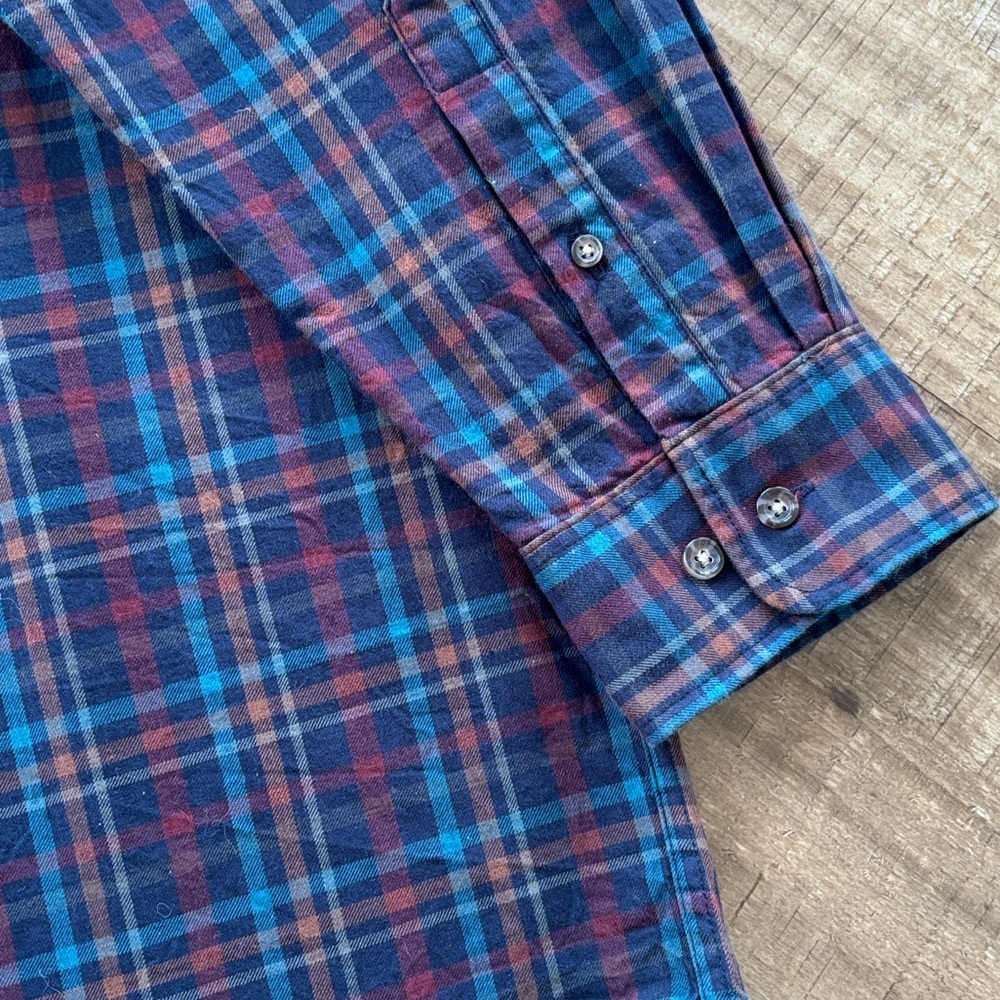 O’Connel’s x Viyella Sport Shirt in Blue Plaid - Picture 5 of 6